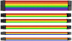 THERMALTAKE TTMOD SLEEVE CABLE RAINBOW 300MM COMBO PACK       